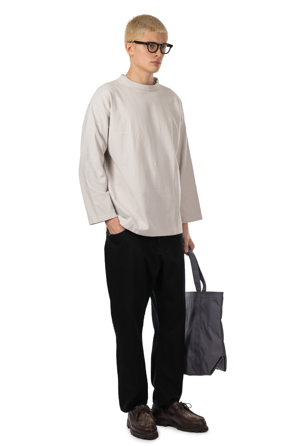 Tigre Brocante - Men Yakko Long Sleeve T-Shirt - Oyster